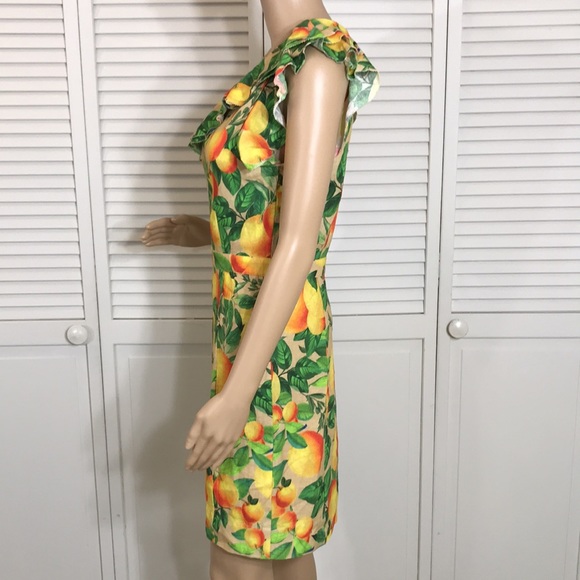 NWT Farm Rio Orange Sands One Shoulder Linen Dress Medium - Picture 13 of 16